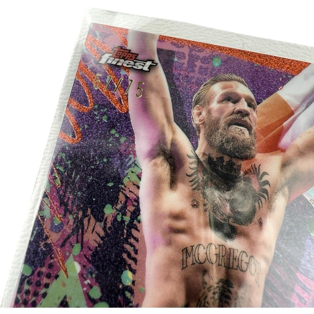 2024 Topps Finest UFC Conor McGregor RARE Chaos Refractor 57/75 No. CHA-22‎ - Picture 3 of 3